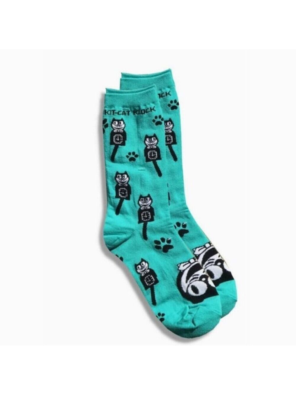 Harveys Smiling Turquoise Kit-Cat Klock Clock Socks - Picture 1 of 2
